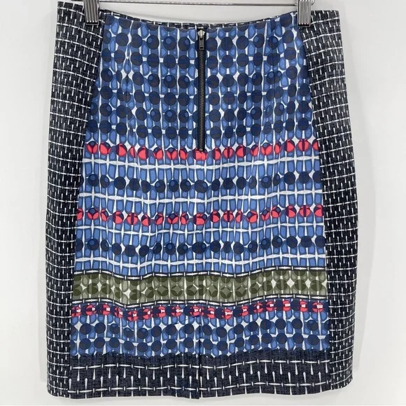 Nic + Zoe Multi Color Art to Wear Teacher Business Casual Pencil Skirt Size 2 - Picture 5 of 8